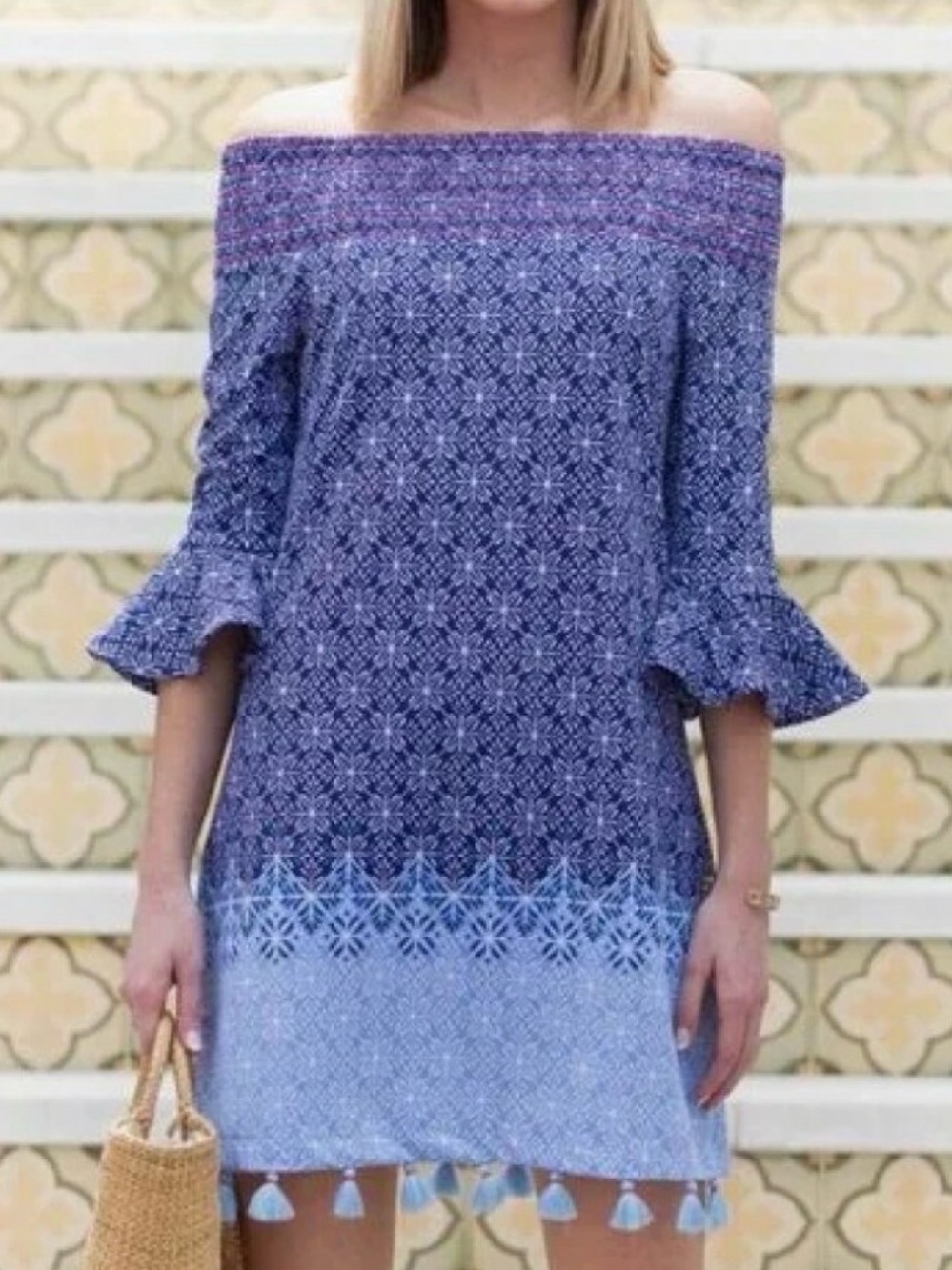NWT Cabana Life West Indies Coverlux Smocked Dress